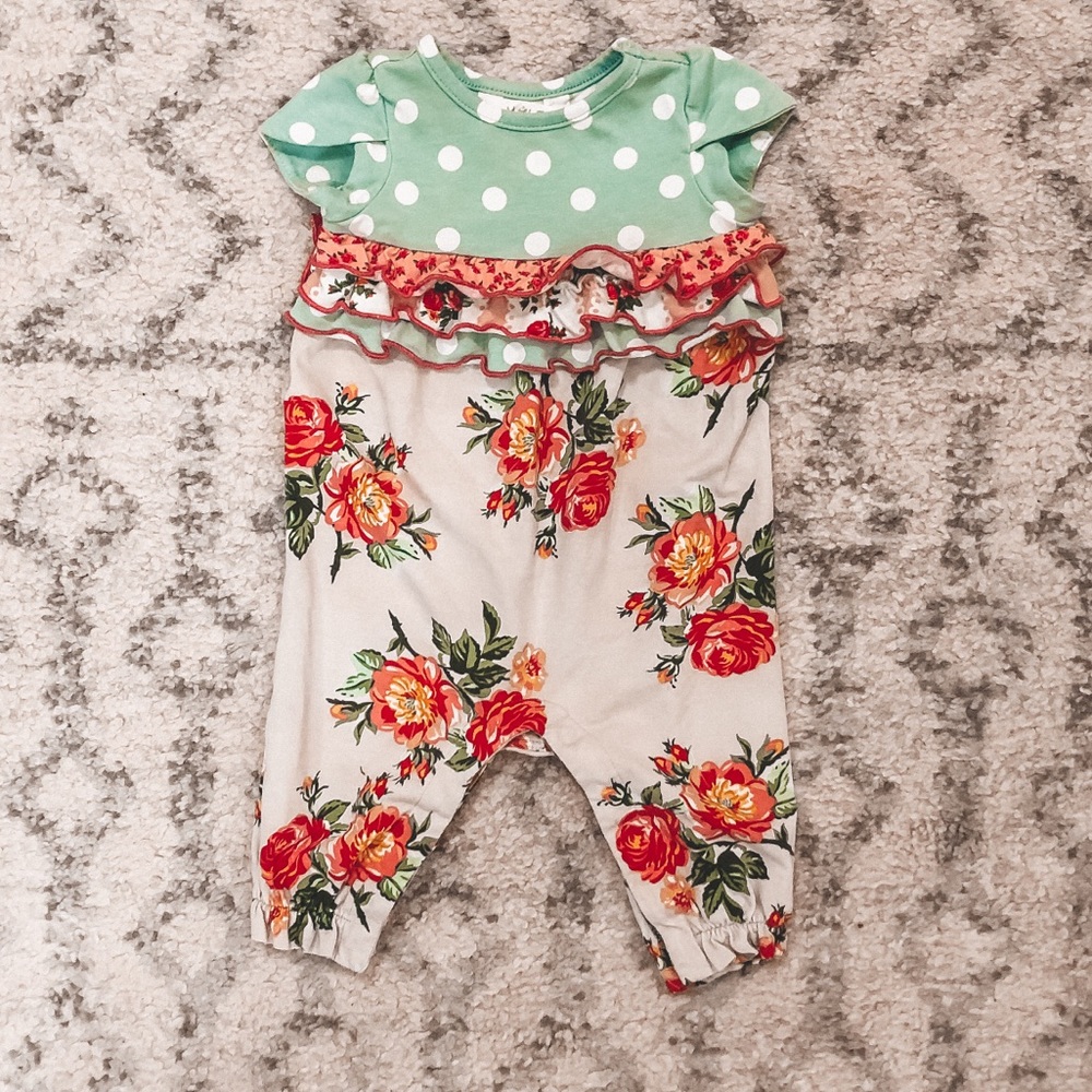 MATILDA JANE FLORAL JUMPSUIT 0-3 MONTHS